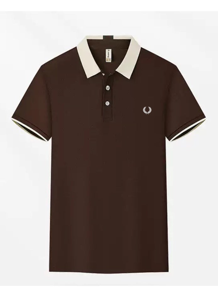 فريد بيري FRED PERRY short-sleeved Polo shirt with contrast lapels for men and women in summer casual couple tops. - Image 4