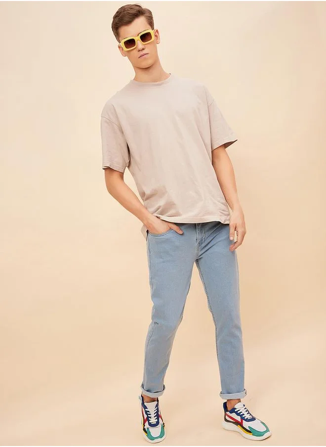 HIGH STAR Mid Rise Plain Regular Fit Jeans by Styli