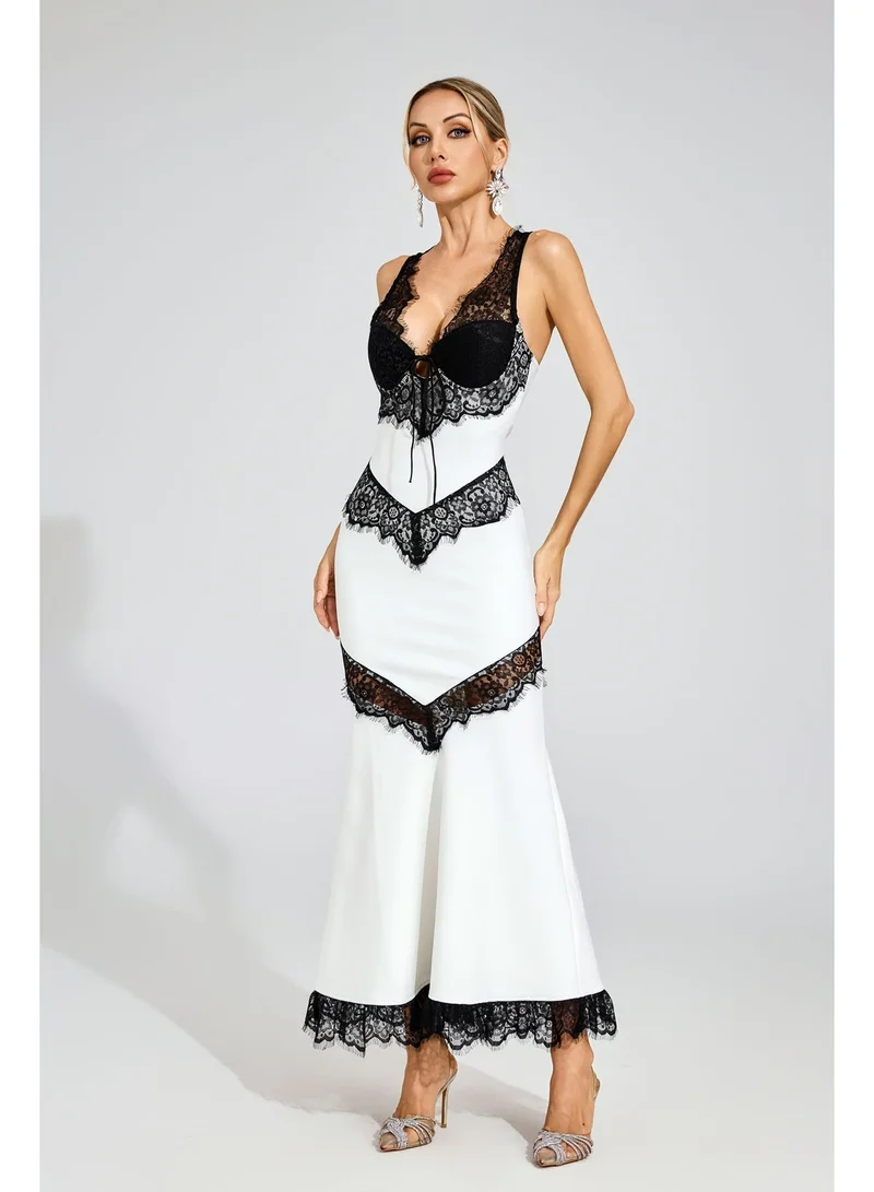 Catchall Don White Lace Maxi Dress