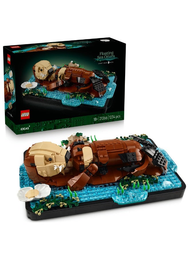 LEGO Ideas Floating Sea Otters Building Set for Adults 21366 (Age 18+, 1234 Pieces) - Image 1