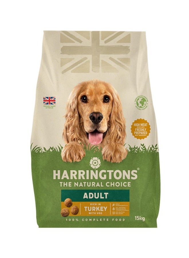 Harringtons Complete Turkey with Veg Adult Dry Dog Food - Image 1