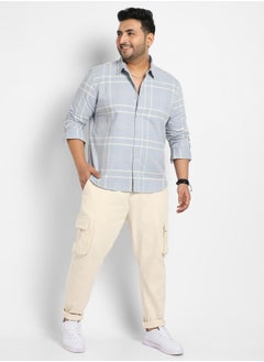 Instafab Plus Instafab Plus Contrast Tartan Plaid Shirt  - Image 5