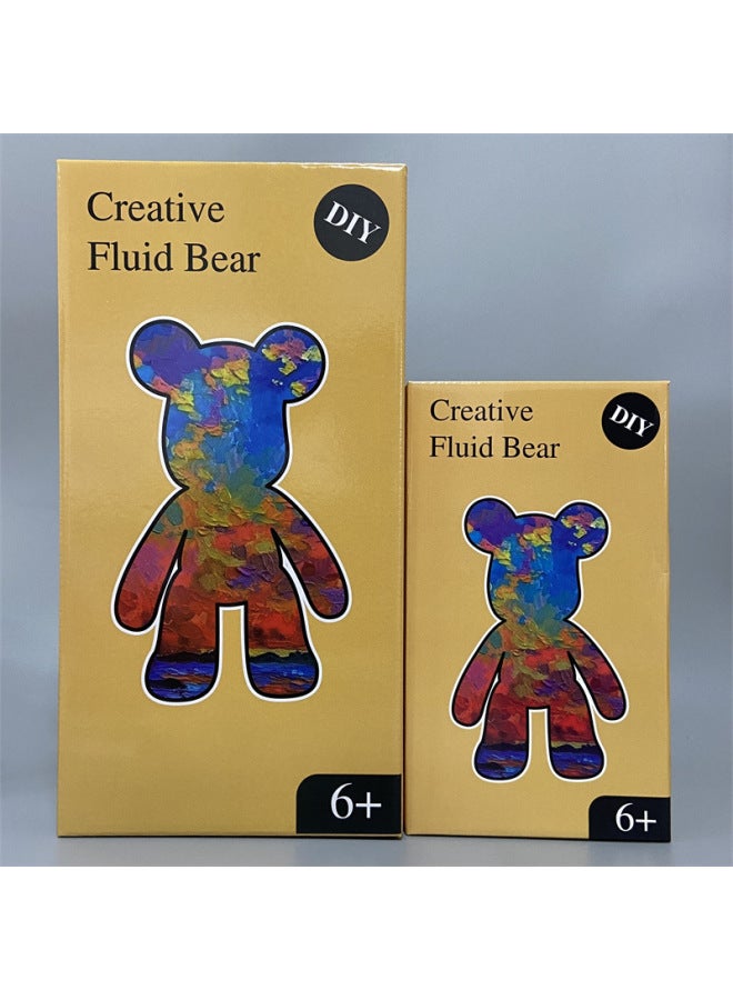 Fluid Bear Material Package Disposable Cup Tablecloth Handmade Diy Tool Kit Vinyl Toy Hand Painting Pen Wholesale-Color:23cm Carton  - Image 1