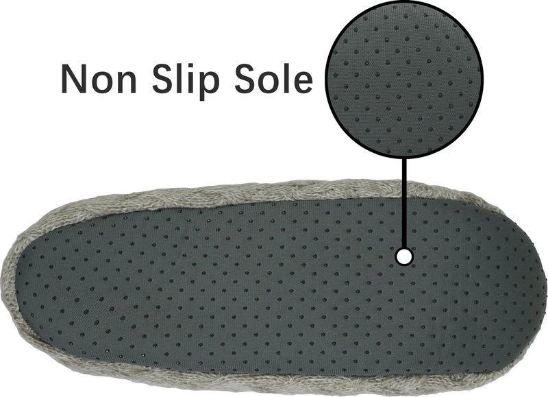 BenSorts Winter Thick Fuzzy Slipper Socks for Women Grip Socks Slipper Non Slip Gifts Christmas 2 Pairs Dark Grey Black Grey Size 8.5 9.5 10.5 - Image 4