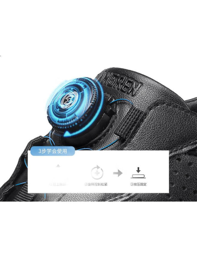 Strongman Men'S Breathable Hollow Out Lace-Up Outdoor Running Shoes Jdd87533 Black Size 41 - Image 1