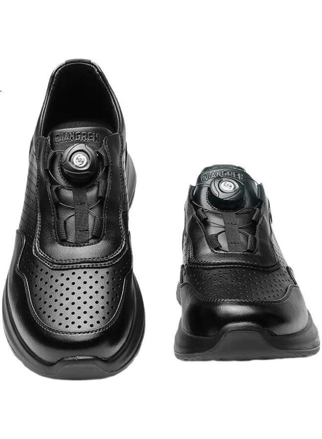 Strongman Men'S Breathable Hollow Out Lace-Up Outdoor Running Shoes Jdd87533 Black Size 41 - Image 2