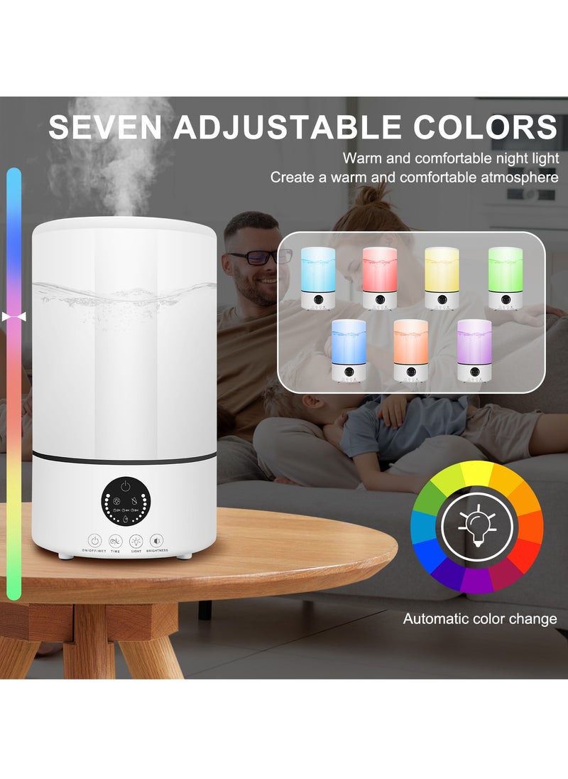 Necomi Air Humidifier, 3L Smart Humidifier with Remote & Touch Control, Ultrasonic Top Fill Cool Mist Humidifiers, with Timer and 7 Color Night Light  - Image 2