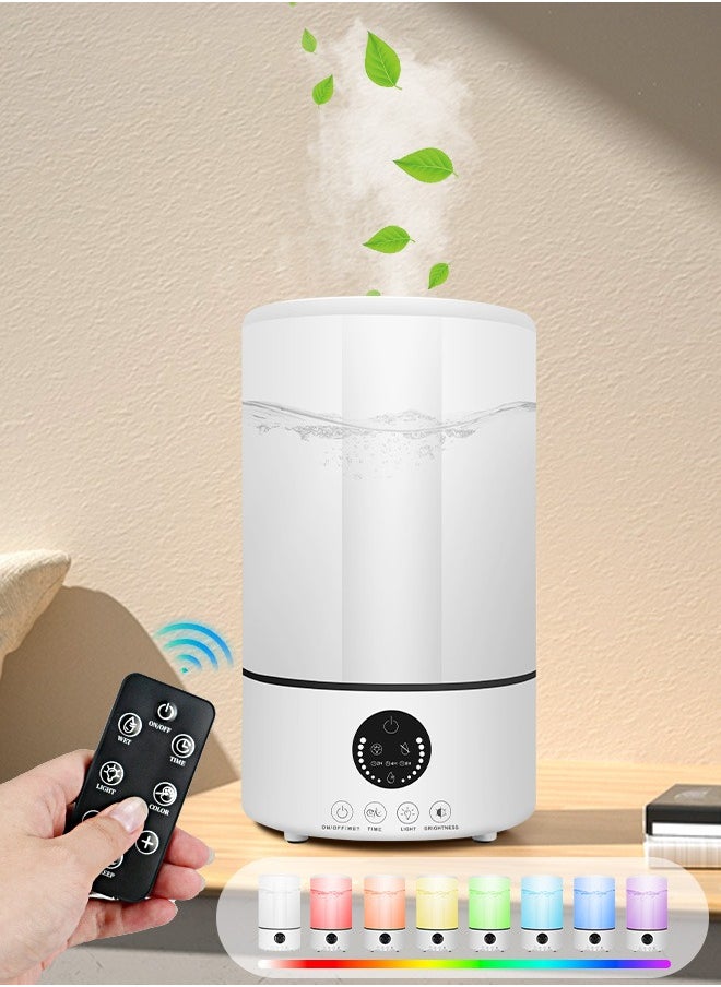 Necomi Air Humidifier, 3L Smart Humidifier with Remote & Touch Control, Ultrasonic Top Fill Cool Mist Humidifiers, with Timer and 7 Color Night Light  - Image 1