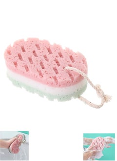 joyzzz Scrub Sponges 3 Colors Cleaning Loofahs Sponge Bath Sponge Body Scrubber Shower Pouf Cleaning Loofahs Sponge  - Image 1