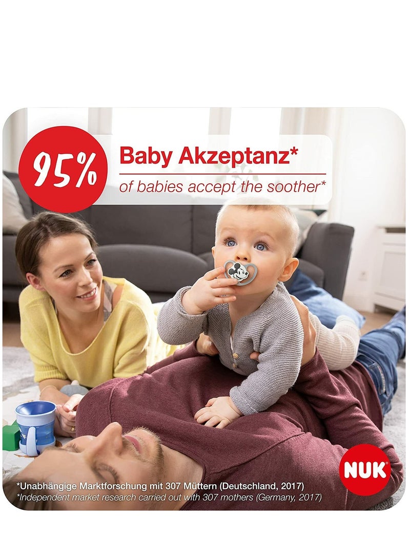 نوك لهاية سيليكون لتقويم الأسنان من نوك سبيس ديزني ميكي ماوس، عبوة من قطعتين - Image 3