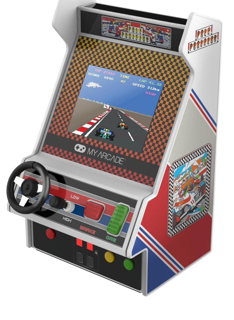 My Arcade Pole Position Racing Player: Retro Mini Arcade Game Console with 2 Games, Real Racing Controls Full Color Screen - Image 1
