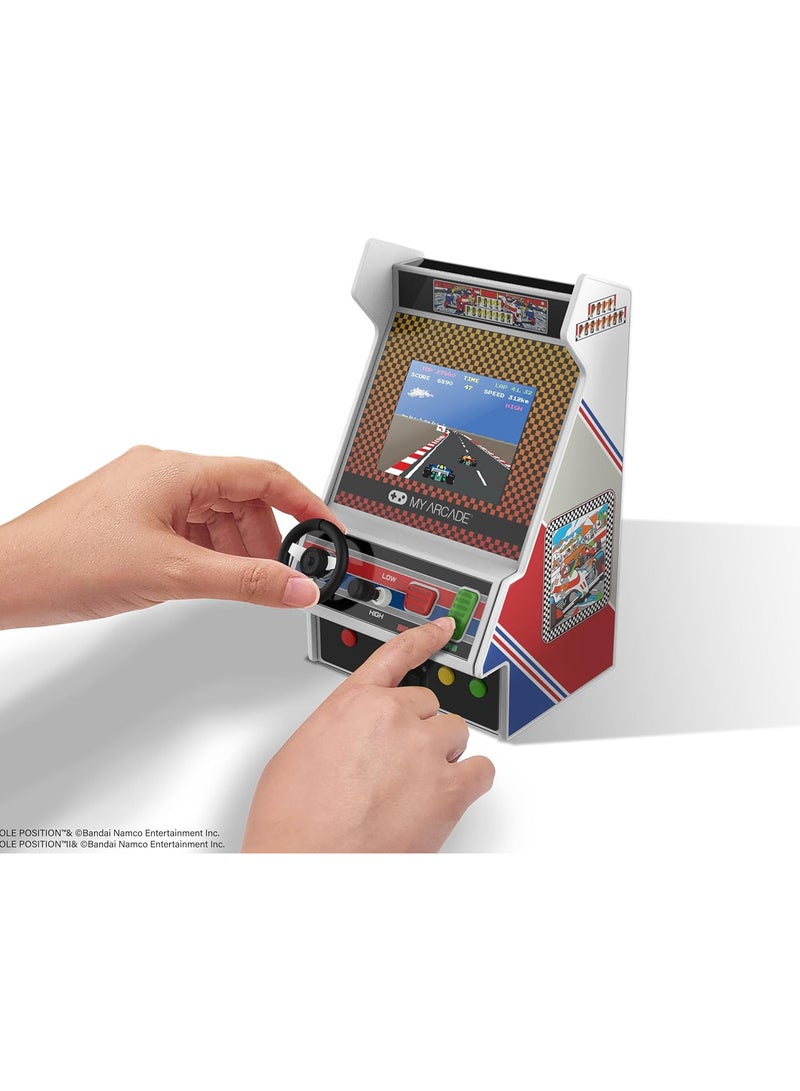 My Arcade Pole Position Racing Player: Retro Mini Arcade Game Console with 2 Games, Real Racing Controls Full Color Screen - Image 2