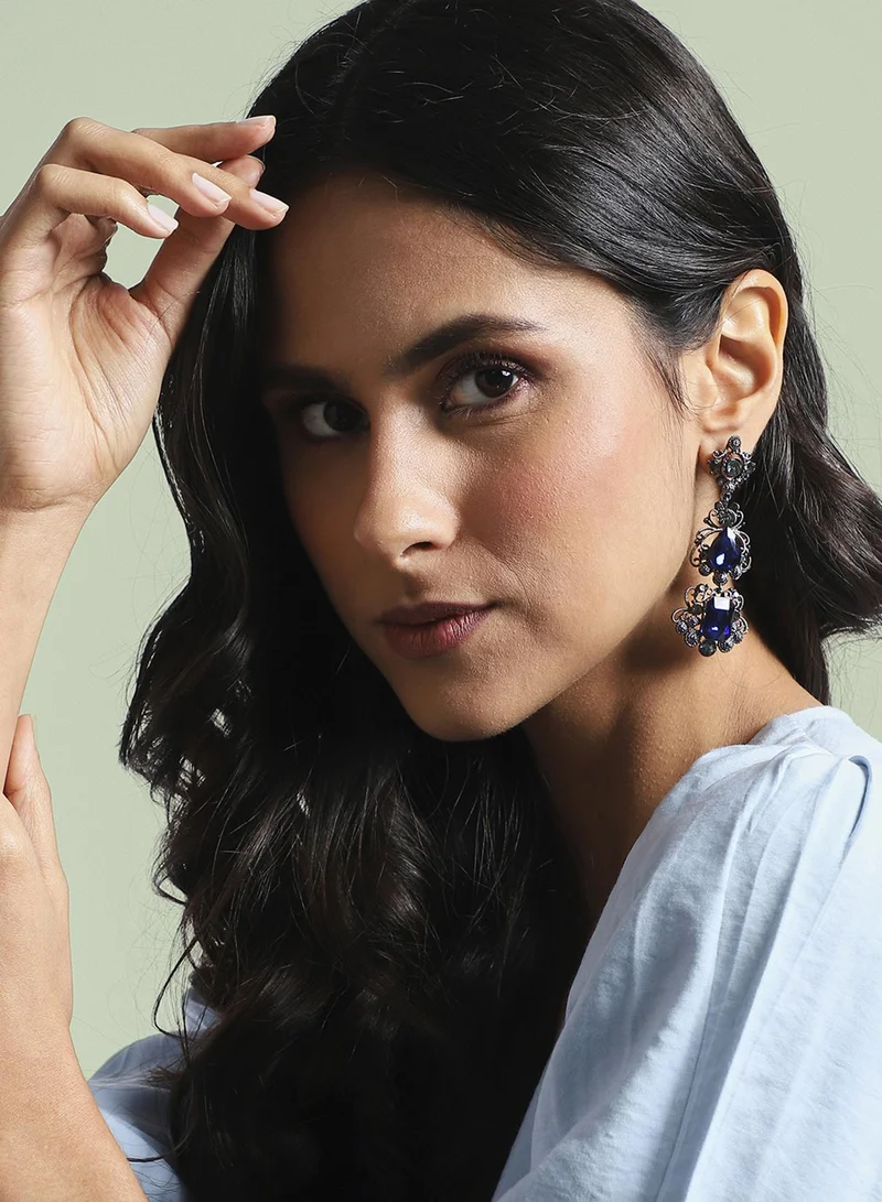 SOHI Royal Crystal Artificial Drop Earring Jewellery