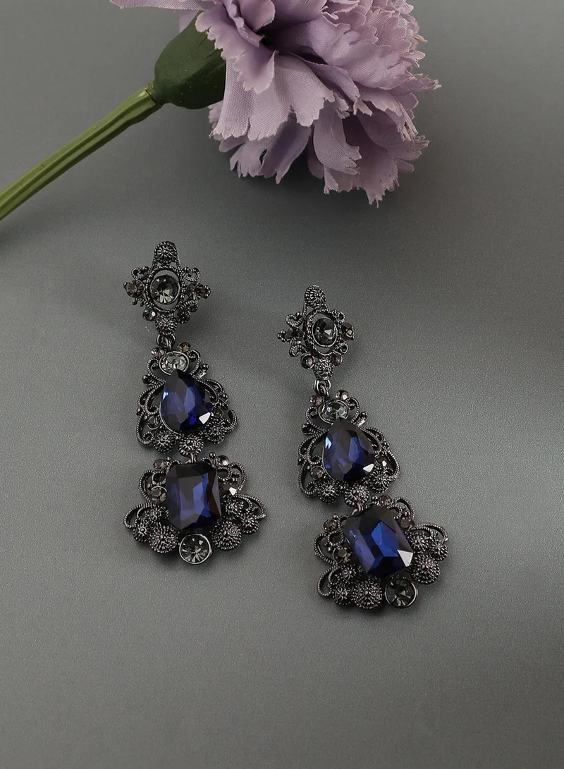 SOHI Royal Crystal Artificial Drop Earring Jewellery