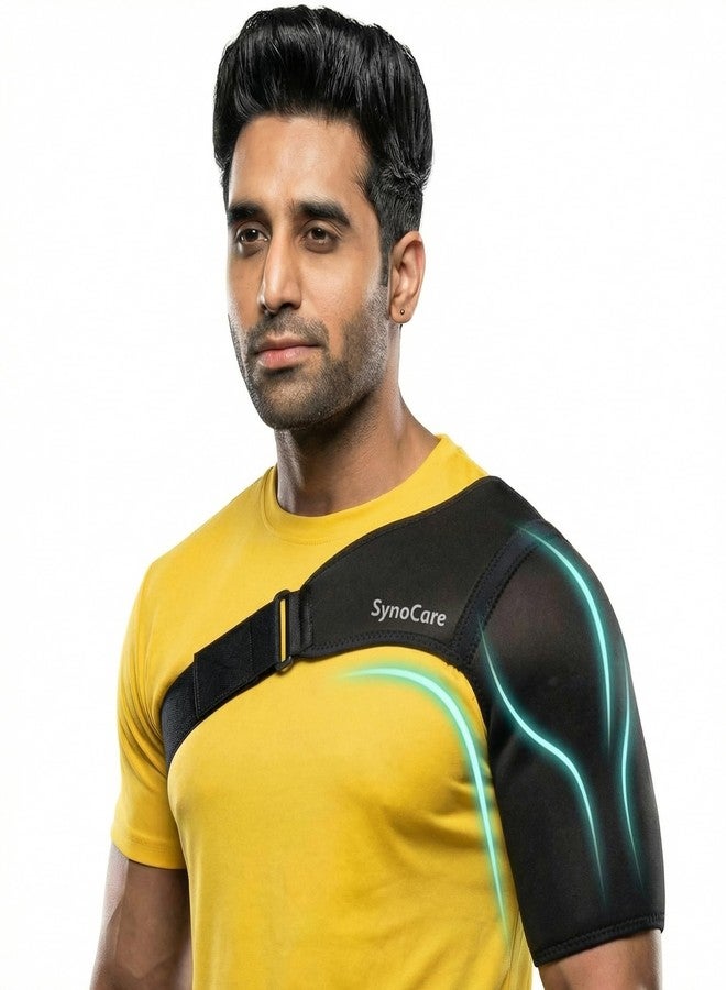 SYNOCARE Universal Shoulder Brace Support for Men & Women | Neoprene Shoulder Strap for Both Left & Right Arm, Compression Sleeve for Torn Rotator Cuff, AC Joint Pain Relief & Dislocated Shoulder - Image 1
