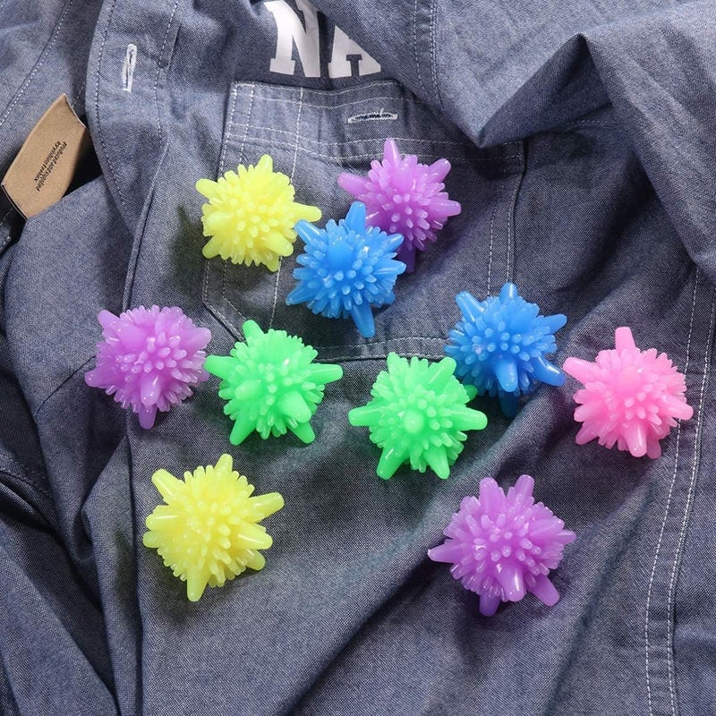 SKYZONE EXPORT Laundry Scrubbing Balls Washer Balls Reusable TangleFree EcoFriendly Solid Colorful Silicone Laundry Washing Balls Enhance Your Machine Cleaning Power Corona Ball Soft Pack of 10 - Image 3