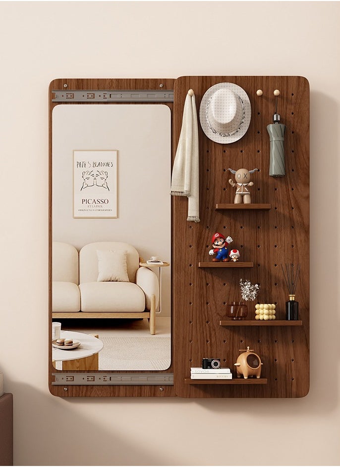 CityRiya-Long Full Length Mirror, Hide Wall Mounted Mirror, Makeup Mirror, Full Body Mirror, Bedroom Mirrors with Coat Rack, Vanity Mirrors with Slide Rail for Living Room, Bathroom, Hotel  - Image 1