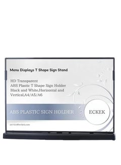 Eckek Eckek  ABS Plastic Sign Holder，Menu Displays T Shape Sign Stand  - Image 1