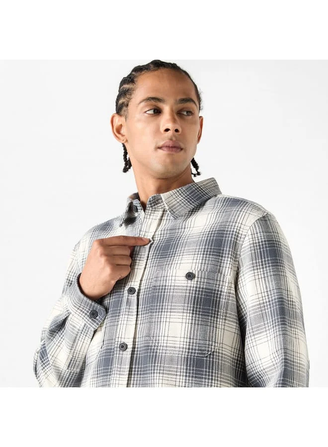 Lee Cooper Lee Cooper Checked Shirt with Long Sleeves and Pocket