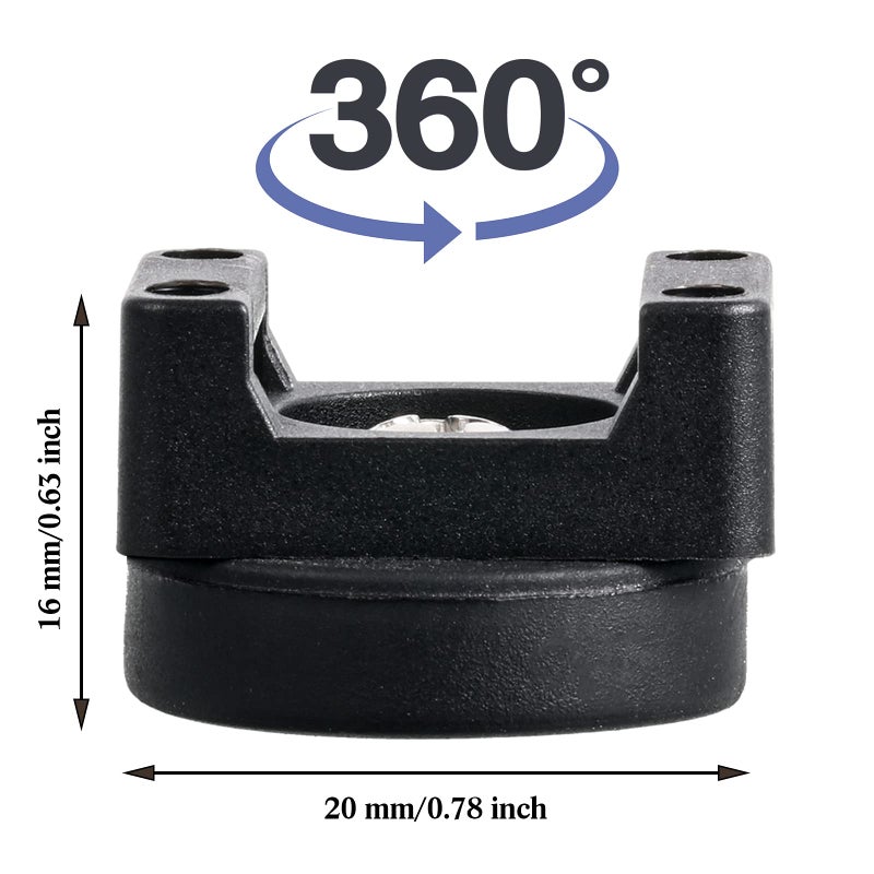 Yookeer 15 Pcs Magnetic Zip Tie Mount Base Black Magnetic Cable Clips Wire Holder Multipurpose Cable Ties Management Base Electrical Supplies for Wire (22 mm) - Image 2