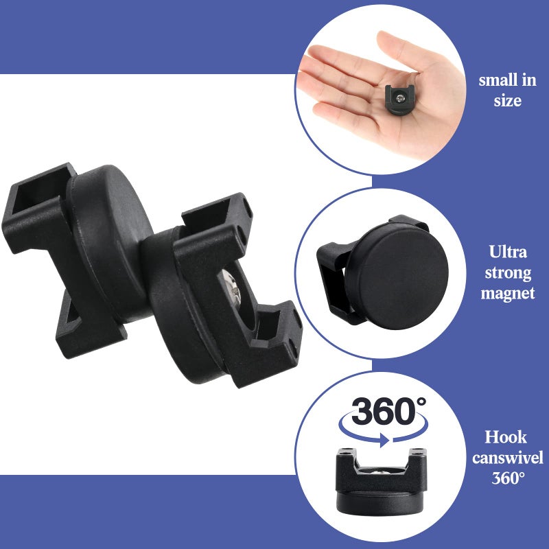 Yookeer 15 Pcs Magnetic Zip Tie Mount Base Black Magnetic Cable Clips Wire Holder Multipurpose Cable Ties Management Base Electrical Supplies for Wire (22 mm) - Image 3