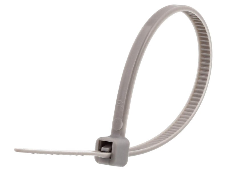 Secure 4 Inch Gray 18 lb Miniature Nylon Cable Tie 500 Pack