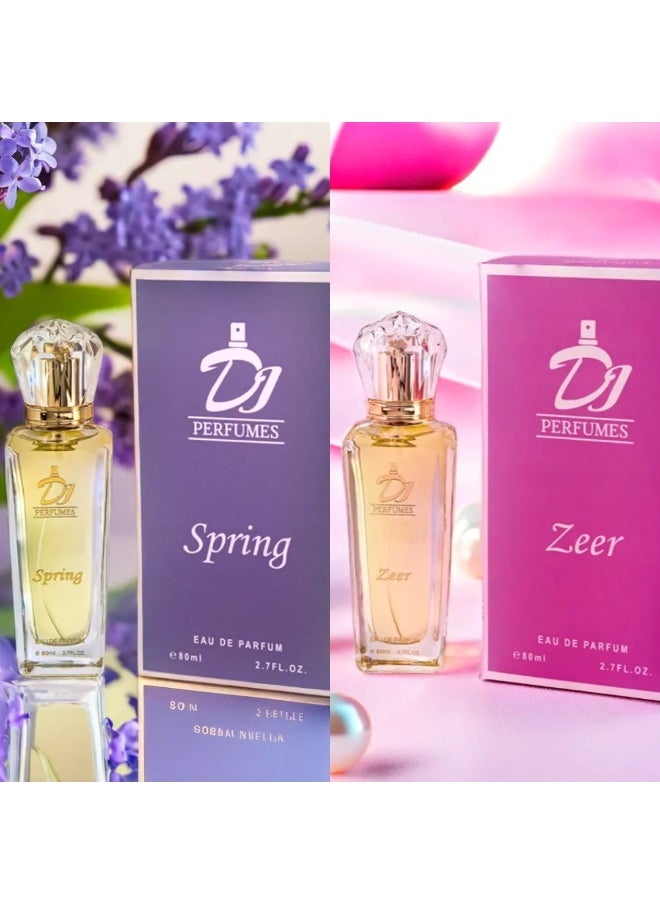 عطور دي جي دي جي سيف بيغ أو دو بارفان 80 مل مجموعة من قطعتين للنساء (ربيع وزير) 