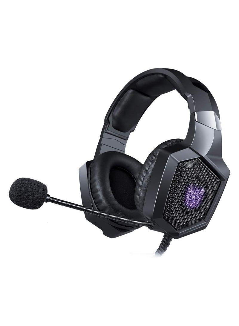 ELTRAZONE K8 Portable Anti-noise Super Bass Stereo Headphones Laptop Computer Game Headset with Microphone Stretchable Headband  - Image 1