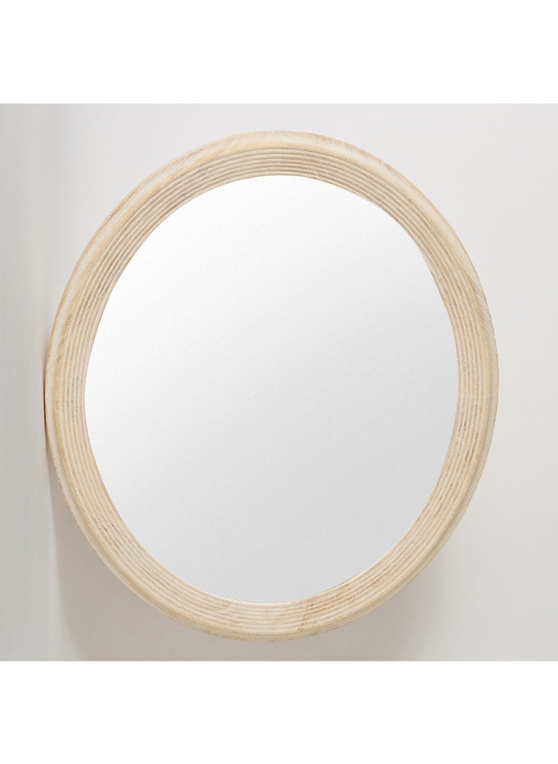 Home Box - Inez Wood Frame Oval Mirror 69 x 2.5 x 59 cm - Image 1