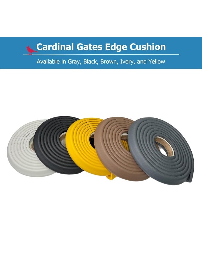 Cardinal Gates EC Edge Cushion for Baby Proofing - Edge Corner Protector Soft Foam Strip for Baby Safety – Guard Against Child Injury on Desk, Table, Bed - 12 Feet of Padding - Made in USA – Black - Image 5