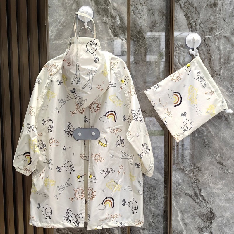 Raincoat Parent-Child Summer Poncho Cartoon 2025 Kindergarten Fashion Quick-Drying Big Children Adult Lightweight Waterproof Student - Image 2