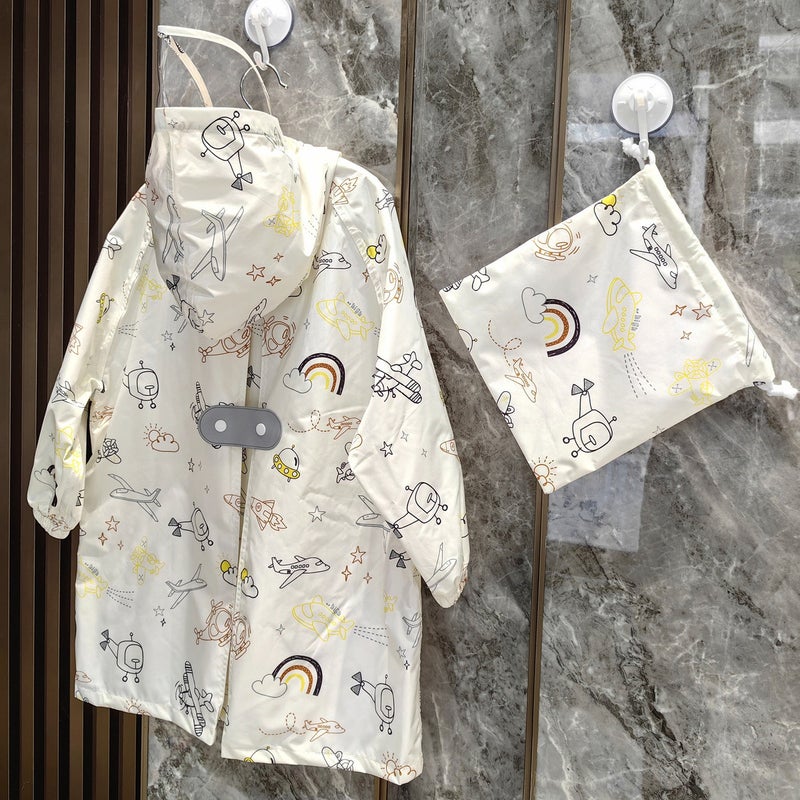 Raincoat Parent-Child Summer Poncho Cartoon 2025 Kindergarten Fashion Quick-Drying Big Children Adult Lightweight Waterproof Student - Image 4