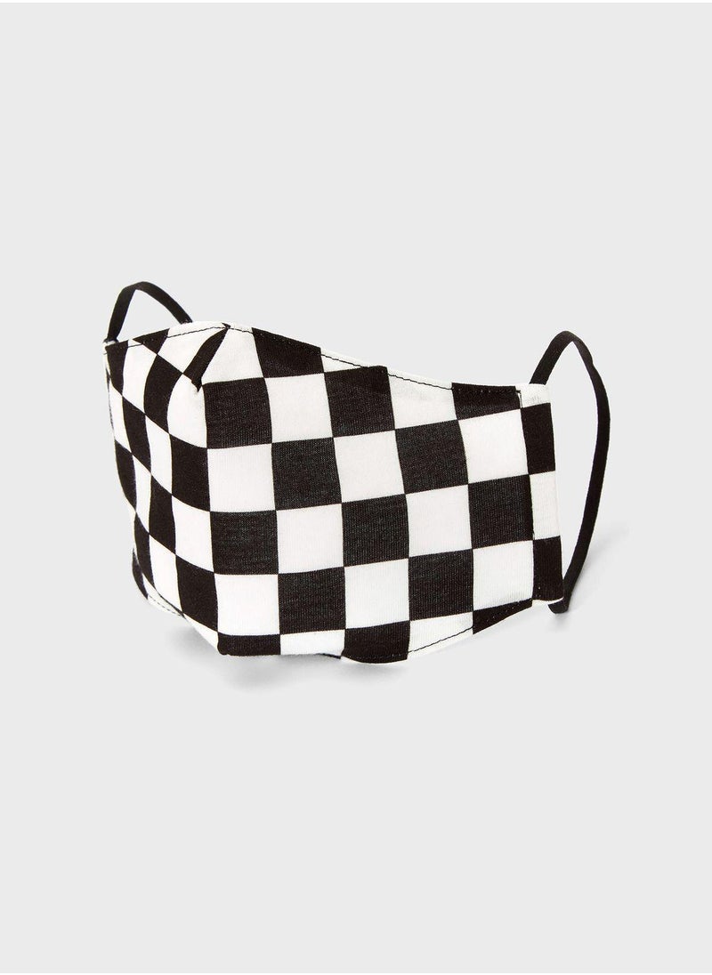 Claires Kids Checked Mask 