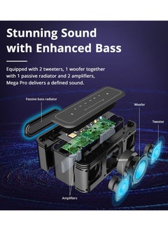 Tronsmart Tronsmart Element Mega Pro Indoor Speacker 60W Waterproof IPX5 Wireless Bluetooth 5.0 SoundPulse Speaker (Black)  - Image 4