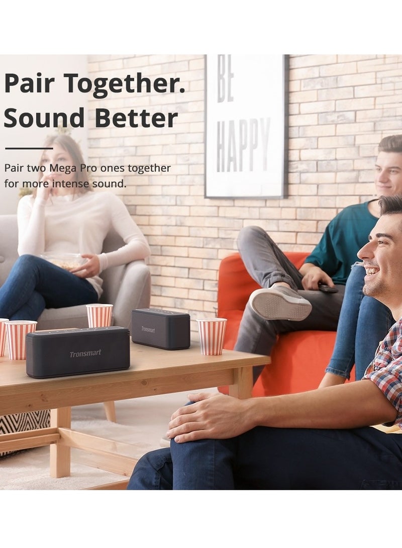 Tronsmart Element Mega Pro Indoor Speacker 60W Waterproof IPX5 Wireless Bluetooth 5.0 SoundPulse Speaker (Black) - Image 4