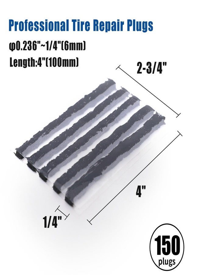 LOGOL Tire Plugs Heavy Duty (4", 150pcs).Tire Repair Strings for Puncture Repair are Suitable for Tubeless Tires Car, Light Truck, Motorcycle, ATV, UTV. etc.… - Image 2