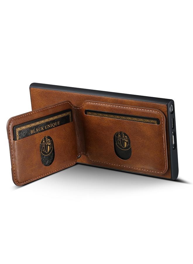 Suteni Case For Samsung Galaxy S23+ 5G H02 Leather Wallet Stand Back Phone Case - Image 4