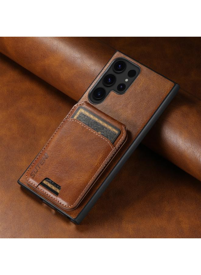 Suteni Case For Samsung Galaxy S23+ 5G H02 Leather Wallet Stand Back Phone Case - Image 2