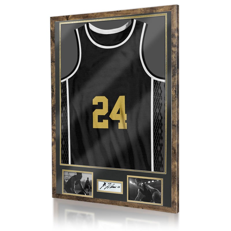 ASmileIndeep Jersey Frame Display Case Large Shadow Box with 98 UV Protection Acrylic Two Photo Frame One Signature Jersey Frame for Baseball Basketball Hockey Uniform Vintage