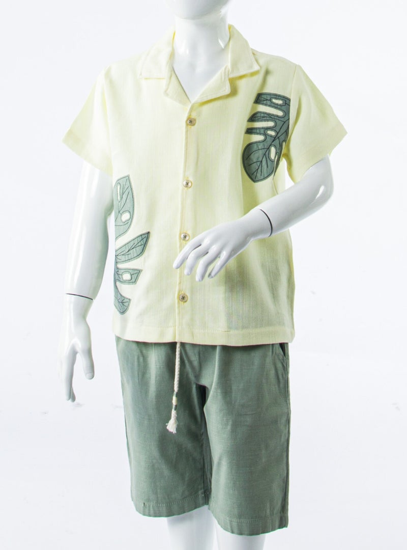 Hype Boys' two-piece summer set (T-shirt + shorts) for ages 4 to 8 years 6625 - Image 5