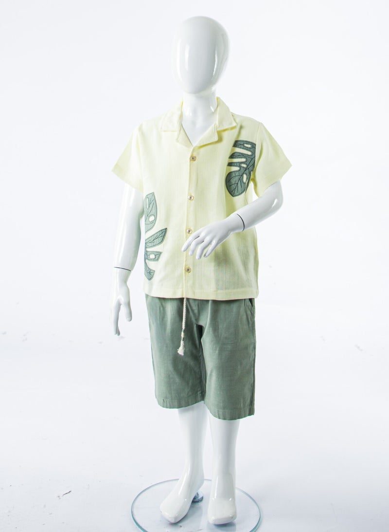 Hype Boys' two-piece summer set (T-shirt + shorts) for ages 4 to 8 years 6625 - Image 4
