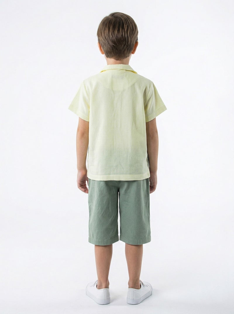 Hype Boys' two-piece summer set (T-shirt + shorts) for ages 4 to 8 years 6625 - Image 3
