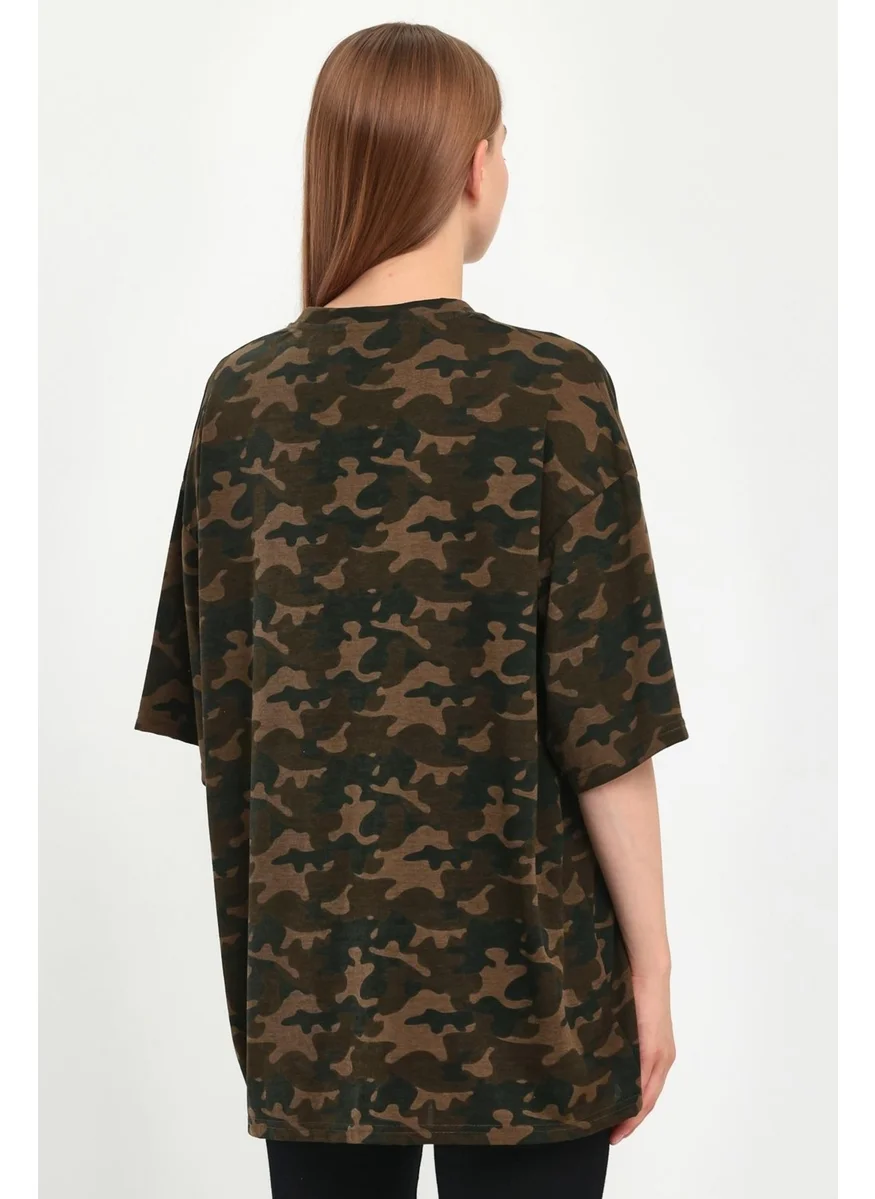 Alexander Gardi Camouflage Patterned Oversize T-Shirt (E23-0046)