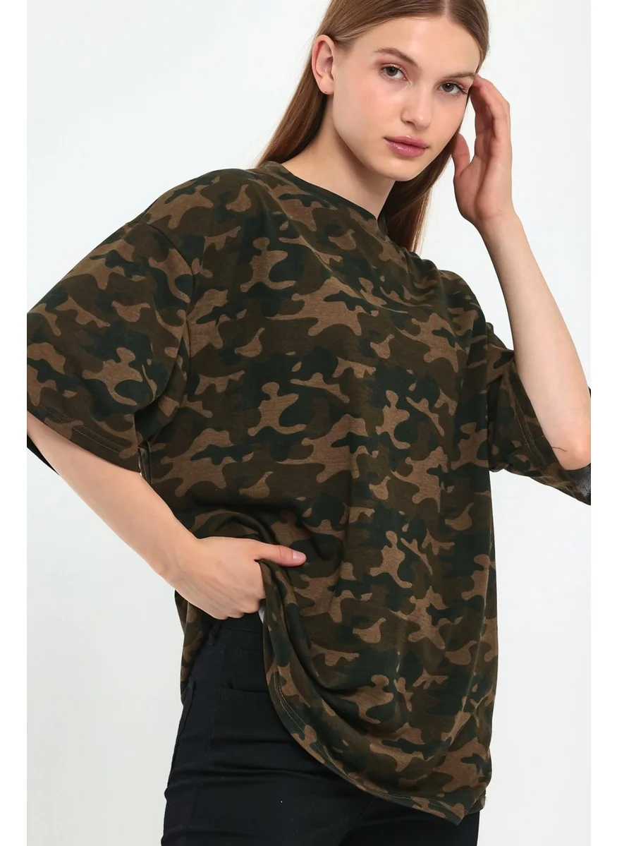 Alexander Gardi Camouflage Patterned Oversize T-Shirt (E23-0046)