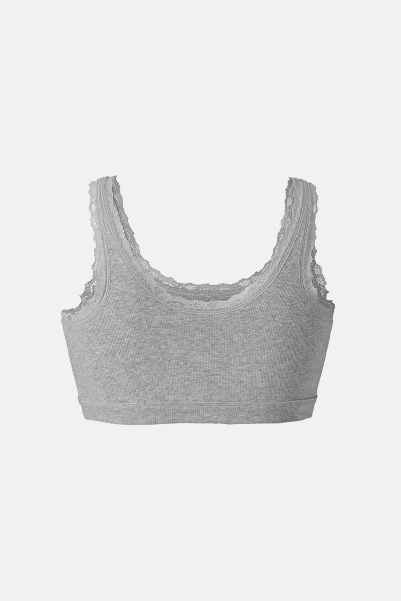 Tchibo Women Bustier Crop Top, Heather Grey  - Image 3