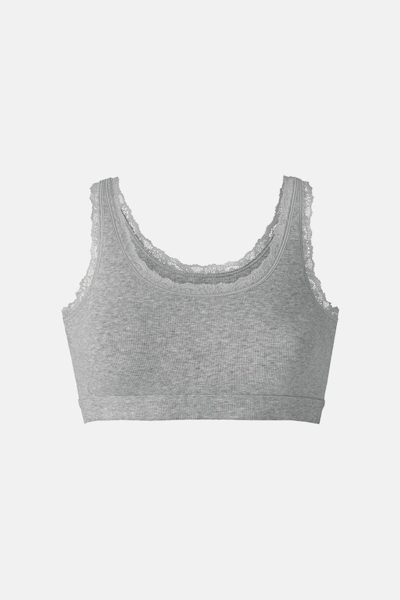 Tchibo Women Bustier Crop Top, Heather Grey  - Image 2