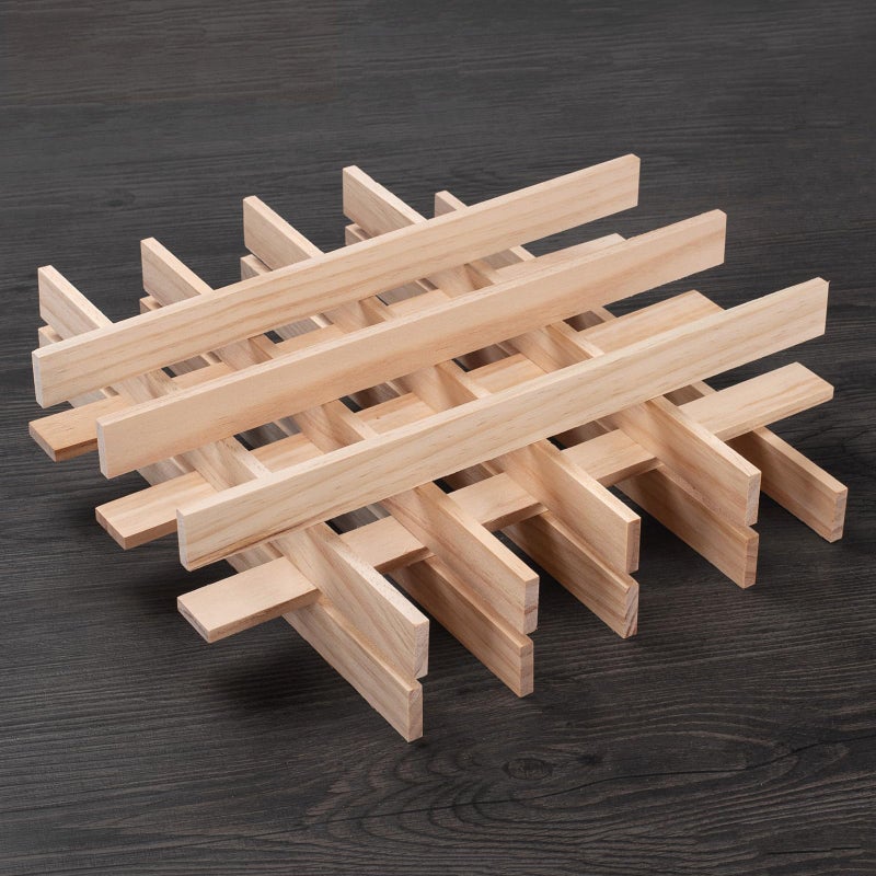 Coowayze Wood Strips Slats Wooden Dowels for Crafts 1/4" Ã— 1" Ã— 12", 15 PCS Wood Trim Flat Lumber Boards Square Dowel Rods Wooden Sticks for Crafting, Woodworking, Model Making - Image 3