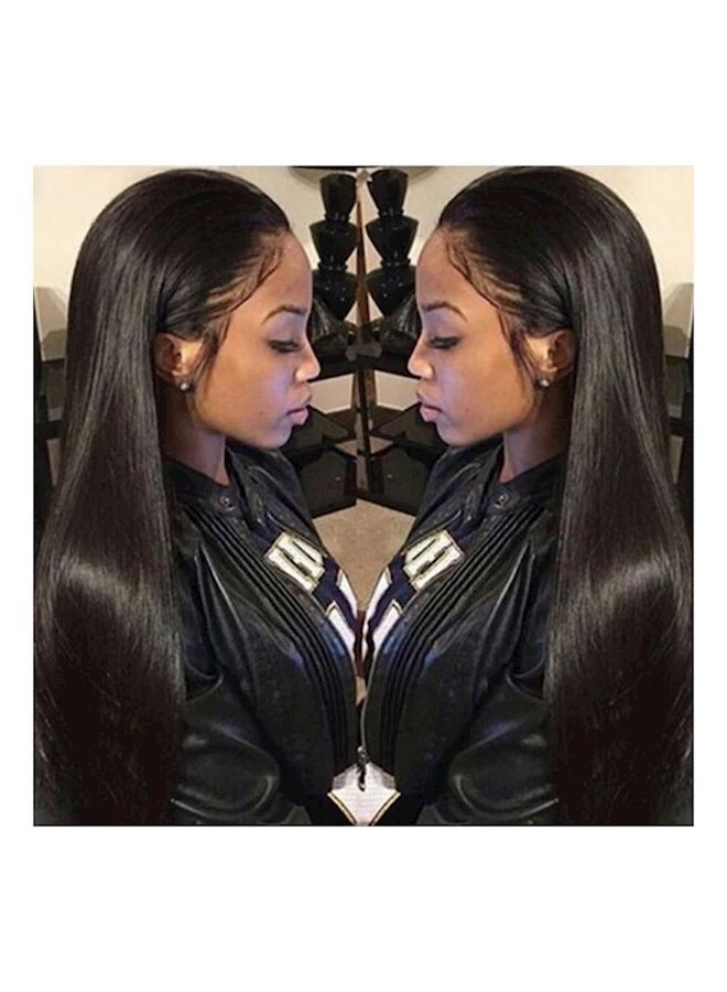 NIBEMINENT Long Straight Hair Wig Black - Image 2