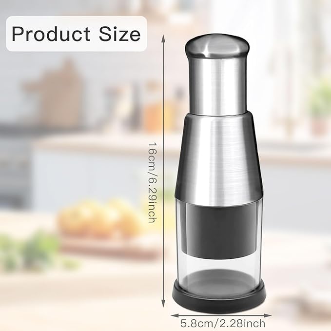 KRLZ Manual Pressed Chopper Garlic Press Garlic Crusher Stainless Steel Hand Chopper Garlic Mincer Garlic Chopper Handle Kitchen Food Mincer Gadget for Ginger Chili Black Pepper Onion Salad - Image 5