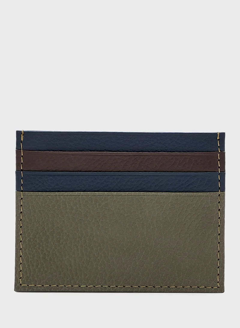 روبرت وود Genuine Leather Color Block Card Holder